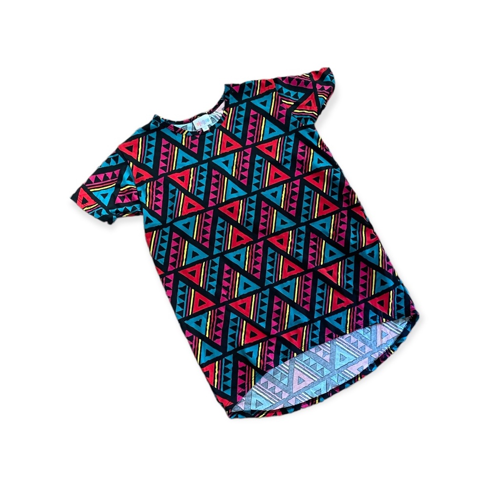 Kids LuLaRoe Gracie Tunic Top Beautiful Colorful Design Fits 11-12